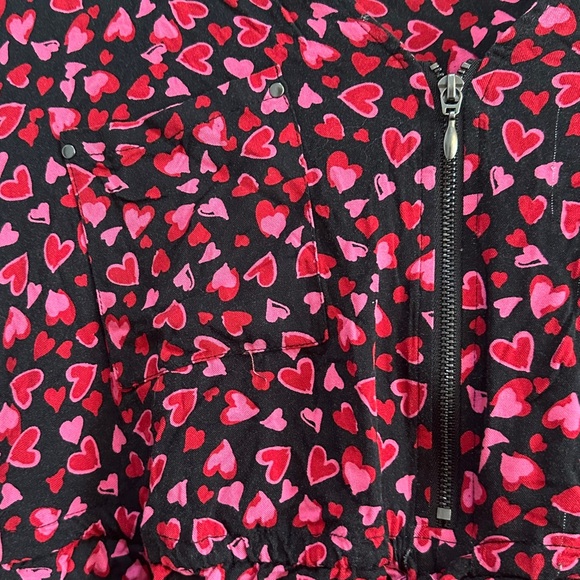 Torrid Zip Front Heart Patterned Shirt Dress Red and Black Torrid 1 - US 16/18 - Picture 5 of 10